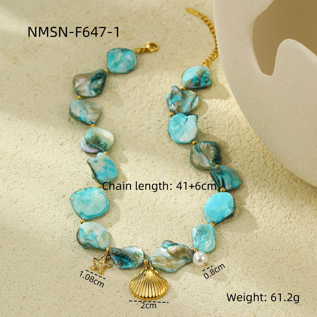 Wholesale Ocean Series Holiday Style Necklace Bracelet Earrings Summer Jewelry